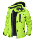 1 x RAW Customer Returns TACVASEN Women s Warm Transition Jacket Winter Lined Trekking Skiing Jacket with Waterproof Zipper, Fluorescent Green, S - RRP €76.98