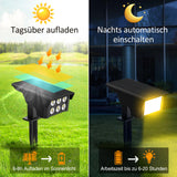 1 x RAW Customer Returns MEIKEE Solar Lamps 2700K Warm White Solar Spotlights for Outdoors 3 Brightness 3 Modes IP66 Waterproof Solar Lights for Garden, Tree, Garage, Path, Balcony 4 Pack - RRP €29.99