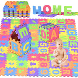 1 x RAW Customer Returns GOLDGE 72 Piece Puzzle Mat, 15 x 15cm Fluffy Soft EVA Foam Mat, Interlocking Play Mat Floor Tile, Padded Children s Mats with Letters, Numbers, Animals - RRP €43.03