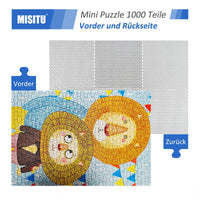 1 x Brand New JMbeauuuty Mini Puzzle 1000 Pieces for Adults - Lion Father and Little Lion - Portable Puzzle 42x30cm - RRP €19.2