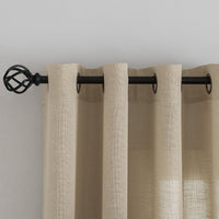 1 x RAW Customer Returns VOILYBIRD Natural Linen Structure Curtains with Eyelets Linen Curtains for Window Living Room Khaki, H x W 245 x 140 cm, Pack of 2  - RRP €36.99