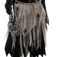 1 x RAW Customer Returns Rekribe carnival girl costume with scythe, chain, gloves, socks, stickers for exciting party disguises  - RRP €30.13