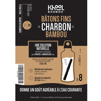 1 x RAW Customer Returns KHOOL BAMBOO Set of 8 fine bamboo charcoal sticks 1 to 2 cm diameter To clean and improve the taste of the water in your bottles and carafes - RRP €22.32