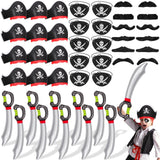 1 x RAW Customer Returns Tacobear 48 Pieces for Kids Birthday Pirates, Inflatable Toys with Hat, Eye Patch, Fake Beard, Pinata Guest Gift Bags for Kids - RRP €24.19