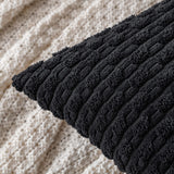 1 x Brand New MIULEE Corduroy Cushion Covers for Sofa Decorative Pillow Covers Modern Elegant Soft Square Cushion Covers for Bedroom Home Living Room 30x50 cm 2 Pieces Black - RRP €22.8