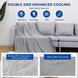 1 x RAW Customer Returns HOMFINE cooling blankets for hot sleepers - light summer blanket with Japanese Arc-Chill Q-Max 0.43 cooling fibers, 2 in 1 double-sided children s blanket, living room blanket, sofa blanket, travel blanket  - RRP €29.27