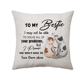 5 x Brand New Aconesong To My Bestie Gifts Friendship Cushion Cover for Women Girls Friends Birthday Christmas 45x45cm MEET058  - RRP €69.95