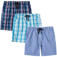 1 x RAW Customer Returns MoFiz Pajama Shorts for Boys and Girls Cotton Checked Shorts with Pockets 3 Pack-04 L 13-14 Years  - RRP €29.99