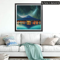 1 x Brand New Showker 5D Diamond Painting Mountain Lake, DIY Diamond Painting Accessories Round Diamond Cross Stitch Embroidery Decoration Bedroom Office Home Mural 40x40cm - RRP €9.99