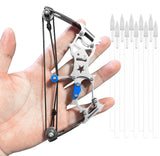 1 x RAW Customer Returns TIETHEKNOT Mini Archery Bow Set Mini Recurve Bow Mini Hunting Bow Mini Compound Bow Catapult RH LH for Hunting Shooting Practice Archery Entertainment Fun Material Stainless Steel, Ambidextrous - RRP €17.14