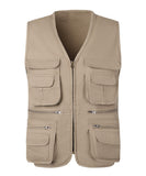 1 x RAW Customer Returns KTWOLEN Men s Outdoor Vest Cotton Fishing Vest Leisure Hunting Trekking Hiking Angler Camping Safari Vest Sleeveless Jacket with Many Practical Pockets, Beige, 3XL - RRP €37.3