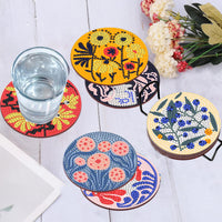 1 x RAW Customer Returns ANZRLE 10 pieces diamond painting coasters with holder, diamond art painting sea, diamond painting adults, diamond painting sets, DIY sea coasters for crafts adults Mandala 10  - RRP €18.11