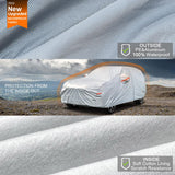 1 x RAW Customer Returns Outdoor Car Cover, Kayme 6-Layer Waterproof Anti UV Wind Dustproof Car Cover with Zipper and Plush. Compatible With X3, Q5, GLC, XC60, Stelvio, RAV4 SUV from 460 to 485cm YL - RRP €69.95