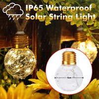 1 x RAW Customer Returns iShabao Solar Fairy Lights Outdoor 8M 160 LED, 16 Bulbs Solar Fairy Lights Garden 8 Modes Balcony Fairy Lights Solar Outdoor Waterproof IP65 for Tree, Patio, Yard, House, Wedding Decoration Warm White  - RRP €23.69