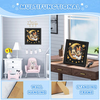 3 x Brand New DOMROM Diamond Painting Children with Frame, Cartoon Mouse Diamond Painting Set Full Mosaic Making for Girls Boys Adults, 5D Diamond Painting Diamond Painting Pictures Arts Craft for Home Decor - RRP €28.32