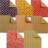 1 x RAW Customer Returns Colorful Origami Folding Paper - 80 Sheets Double-Sided Colored Paper Set 15 x 15 cm Dots Border Colored Paper Square Folding Papers for DIY Art and Craft Projects - RRP €12.29