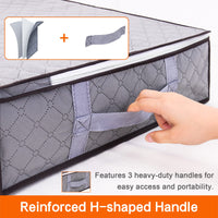 1 x RAW Customer Returns Vieshful 6 Pack Underbed Drawers 40L Foldable Clothes Bag Large Capacity Storage Container with Clear Window Reinforced Handles Zipper for Duvet Blankets Bedding Gray - RRP €39.99