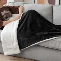 8 x Brand New MIULEE Cuddly Blanket Fluffy Blanket Fleece Blanket Living Blankets Warm Sherpa Sofa Throw Blanket Fluffy Throw Microfiber Bedspread For Bed Sofa Bedroom Office 130x150 cm Black - RRP €120.96