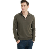 1 x RAW Customer Returns ZENGVEE Men s Fleece Winter Pullover Troyer Turtleneck Pullover Long Sleeve Pullover Cardigans for Men Knitted Jumper with Zip Basic Merino Wool Jumper CW-DE-0726-Green-3XL - RRP €28.97