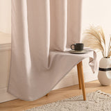 1 x RAW Customer Returns MIULEE Opaque Curtains with Eyelets Thermal Curtain Eyelet Curtain Decorative Slub Linen Window Curtain for Living Room Bedroom Set of 2 140 x 175 cm W x H Beige - RRP €35.69