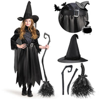 3 x RAW Customer Returns Spooktacular Creations Kids Girls Witch Costume Black Simple Version Kids Halloween 3T 3-4 Years  - RRP €86.97