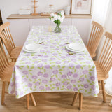 7 x Brand New tygryskr Plasticized Tablecloth Waterproof Stain-Resistant Tablecloths Modern Table Cover in PVC with Elegant Border, for Garden, Home Decorations 140 x 250 cm, Stone  - RRP €165.13