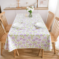 6 x Brand New tygryskr Plasticized Tablecloth Waterproof Stain-Resistant Tablecloths Modern Table Cover in PVC with Elegant Border, for Garden, Home Decorations Round 140 x 140 cm, Flower  - RRP €106.2