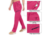 1 x Brand New Mapamyumco Women s Trousers Stretch Outdoor Hiking Trousers Cotton Soft Jogger Drawstring Zip Pockets Jogging Bottoms Trekking Hoend and Lightweight Rose Red XS - RRP €33.26