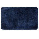 1 x RAW Customer Returns MIULEE Carpet Bath Mat Bathroom Carpet Bed Rug Non-Slip Bath Rug Bath Mat Absorbent Shower Rug Washable Doormat for Living Room Bedroom Bathroom 50x80 cm Dark Blue - RRP €22.99