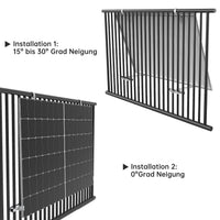 1 x RAW Customer Returns LEICKE balcony power plant bracket balcony for all solar modules I Robust aluminum alloy solar panel bracket I Railing balcony power plant attachment adjustable angle 0 or 15-30  - RRP €69.99