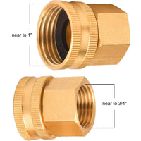 1 x RAW Customer Returns M MINGLE garden hose adapter, 3 4 GHT to 1 2 NPT, brass double male and female connector, with additional 8 washers - RRP €19.54