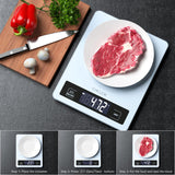 1 x RAW Customer Returns CHICLEW Digital Kitchen Scales Glass, 5KG Digital Kitchen Scales, Electronic Household Scales for Kitchen, Scales Kitchen Scales Waterproof with LCD Display, 1g Accurate and Tare Function - RRP €13.7