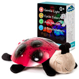 1 x RAW Customer Returns Cloud b Soothing Night Light Star Projector Gentle Brightness 3 Colors 8 Constellations Automatic Switch-off Twilight Ladybug Red - RRP €31.85