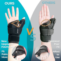 1 x RAW Customer Returns CURECARE Thumb Brace Left and Right, Reversible Thumb Splint for Day and Night Support, Breathable Thumb Orthosis for Arthritis, Tendonitis Black  - RRP €13.87