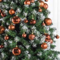 1 x Brand New PREXTEX copper orange Christmas balls for Christmas tree decorations, 36 pieces plastic Christmas tree balls with hanging loop for Christmas tree decoration, tree decorations - RRP €19.99