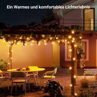 1 x RAW Customer Returns Ehaho 17M Outdoor Fairy Lights Dimmable Warm White Neutral White Cold White Outdoor Fairy Lights with 20 3 pcs G40 Bulbs IP65 Waterproof LED Fairy Lights Outdoor Power for Balcony Garden Party - RRP €33.99