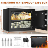 1 x RAW Customer Returns 23L Safe Fireproof with Fireproof Bag, Digital Home Safe with Removable Shelf, Furniture Safe with Combination Lock for Ammunition Gold Jewelry Documents Medicines - RRP €80.66