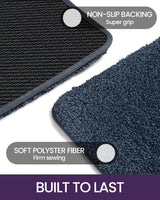 1 x RAW Customer Returns DEXI dirt trapper mat, non-slip doormat for indoor and outdoor use, washable entrance carpet, absorbent door mat - clean mat 50 x 80 cm, blue-black - RRP €23.3