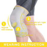 1 x RAW Customer Returns Bracoo KE60 Airy knee support for men and women Breathable Compression Knee Sleeve Stabilizers and Ergonomic Patella Pad Ideal for basketball, sports everyday life - Grey, M  - RRP €16.99