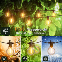 1 x RAW Customer Returns Kawaya Outdoor String Lights 8m Outdoor Chain Lights with 12 1 G40 LED Bulbs Waterproof Outdoor Indoor Fairy Lights Decoration for Garden Terrace Wedding Party Warm White - RRP €32.6