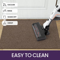 1 x RAW Customer Returns DEXI indoor doormat 60 x 90cm, non-slip dirt trapper mat, washable doormat, thin entrance doormat, durable doormat for indoor use, brown - RRP €34.79