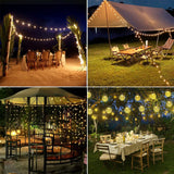 3 x RAW Customer Returns Solar fairy lights for outdoors, 18 m 160 LED fairy lights for outdoors solar with 8 modes crystal balls, waterproof outdoor fairy lights for garden, patio, balcony, wedding, party decorations warm white  - RRP €71.97