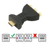 1 x Brand New YAODHAOD HDMI-3RCA HDMI Male to 3 RCA Female Adapter, Composite Video and Audio, VA Component Converter, Suitable for HDTV DVD and Most LCD Projectors - RRP €10.8