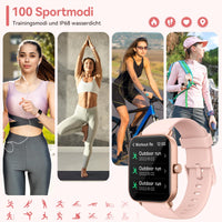 1 x RAW Customer Returns aeac Smartwatch Women, 1.8 Smartwatch Watch Handsfree Answer Calls, Built-in Alexa Heart Rate Monitor SpO2 Sleep, Pedometer Fitness Watch Notifications 110 Sports Modes for Android iOS - RRP €56.5