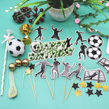 3 x Brand New 29 pieces cake decoration football set, football cake decoration boy, football cake topper, cake topper decoration birthday children, football birthday cake decoration gifts for party cake decoration - RRP €18.12