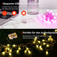 1 x RAW Customer Returns StarryEver 40 LED Fairy Lights Battery USB Colorful, 6M 16 Colors Globe Fairy Lights Outdoor Indoor with Remote Control Timer, Ball Fairy Lights for Christmas Garden Room Children s Room Classroom - RRP €20.16