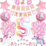 3 x Brand New Digital Aluminum Foil Girls Birthday Kids Balloon Set 5 Year  - RRP €61.2