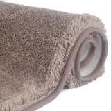 1 x RAW Customer Returns FCSDETAIL non-slip, deep pile bath rugs 70X120 cm, machine washable bath mat, bath rug with water-absorbent, soft microfibers for bathtub, shower and bathroom beige  - RRP €37.3