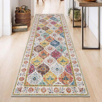 1 x RAW Customer Returns SHACOS Carpet Runner Hallway Non-Slip 60 x 180 cm Colorful Hallway Carpet Runner Boho Polyester Hallway Runner Carpet Runner Washable, Kitchen Carpet, Corridor Carpet Runner for Hallway, Entrance, Living Room, Kitchen - RRP €37.44