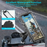 1 x RAW Customer Returns iMESTOU Waterproof Motorcycle Fork Stem Phone Mount Case 1 Ball Bike Phone Holder Anti-Theft with B Size Double Socket Arms Aluminum Ball Base for 5.5 -6.8 Cell Phones L  - RRP €38.72